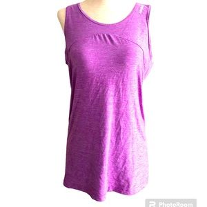 Sporty Core Reebok Purple Heather Stretch‎ Workout Tank Top Sz Medium